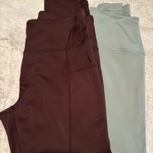 Women’s Leggings - Brown & Sage. Size medium. NWOT